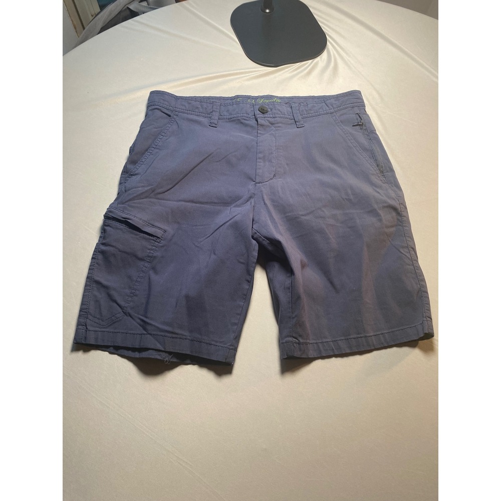 English Laundry Mens Navy Blue Cargo Shorts Size 33 Rayon Blend Stretch Flat